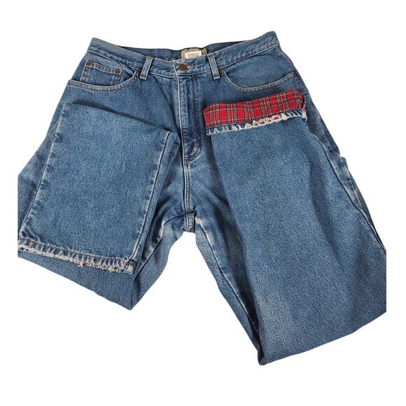 L.L. Bean Blue Denim Flannel Lined Hi Rise Classic Relaxed Vintage Jeans 14 M T - Picture 3 of 4